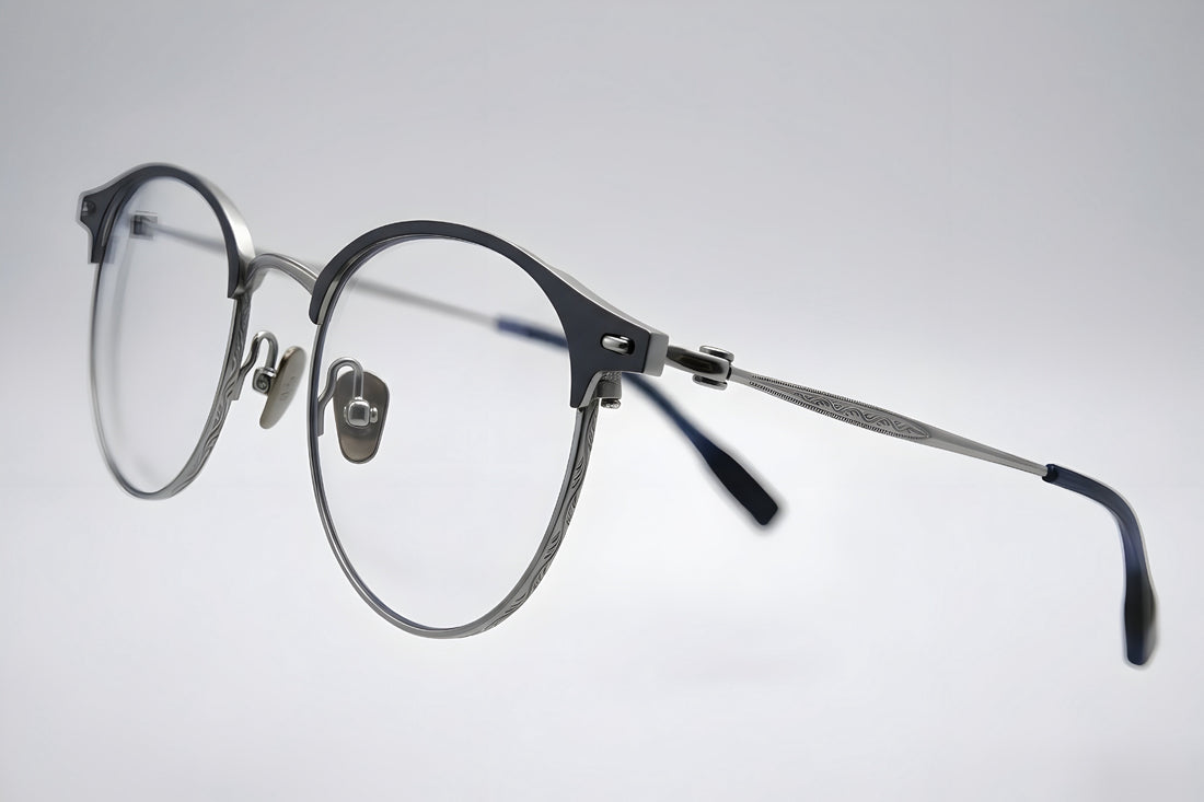 Gafas de luz azul Di Capo en titanio con lente transparente
