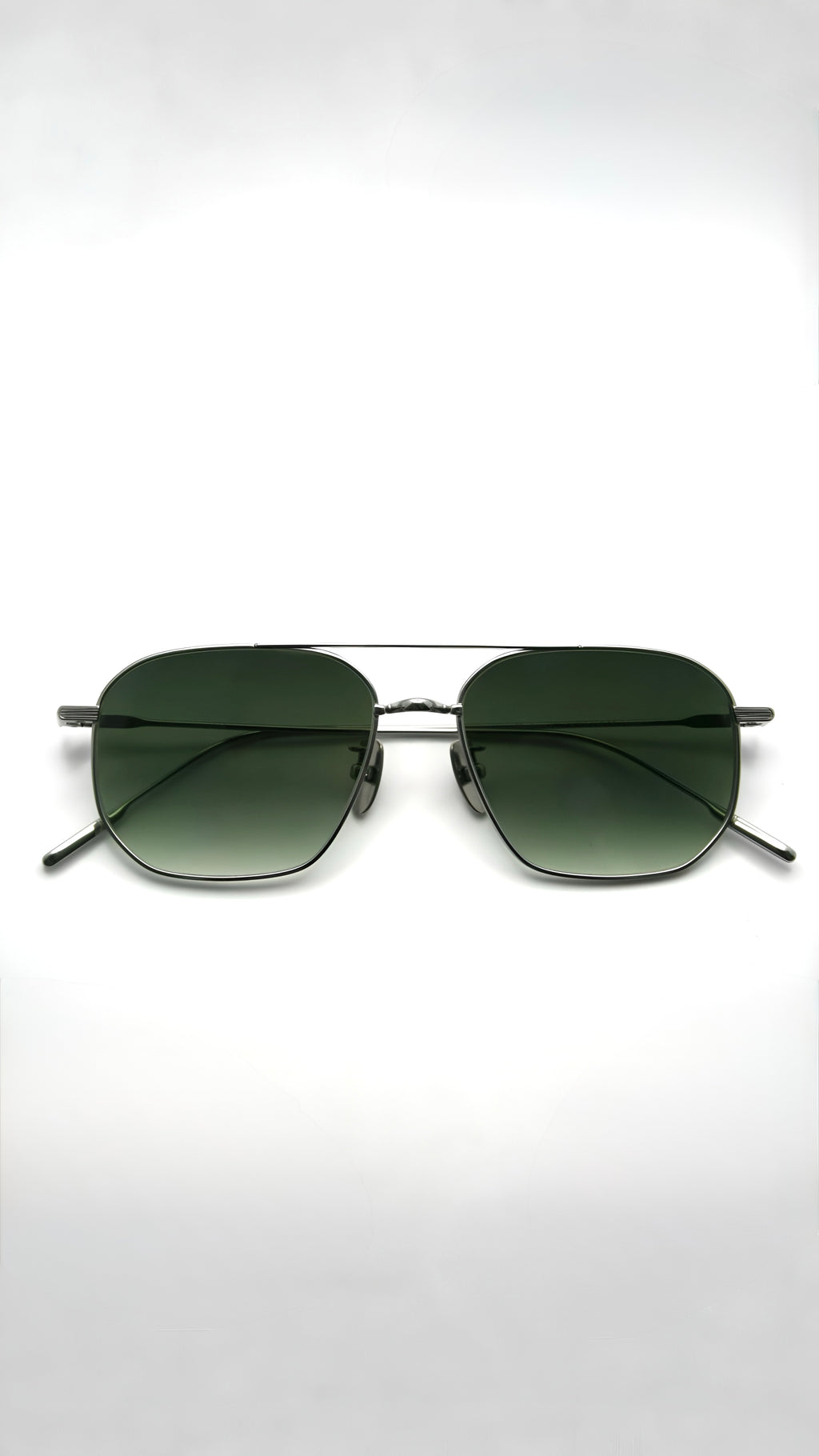 Di Capo Montana blue light glasses - Silver Green titanium frame