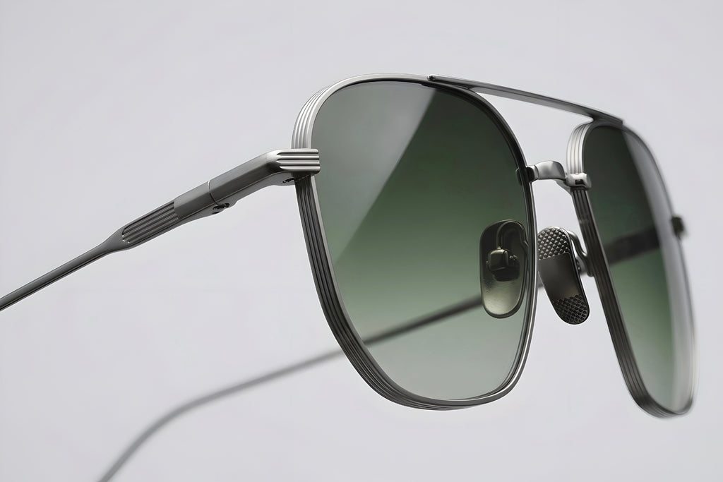 Di Capo Montana Silver Green - premium titanium blue light glasses