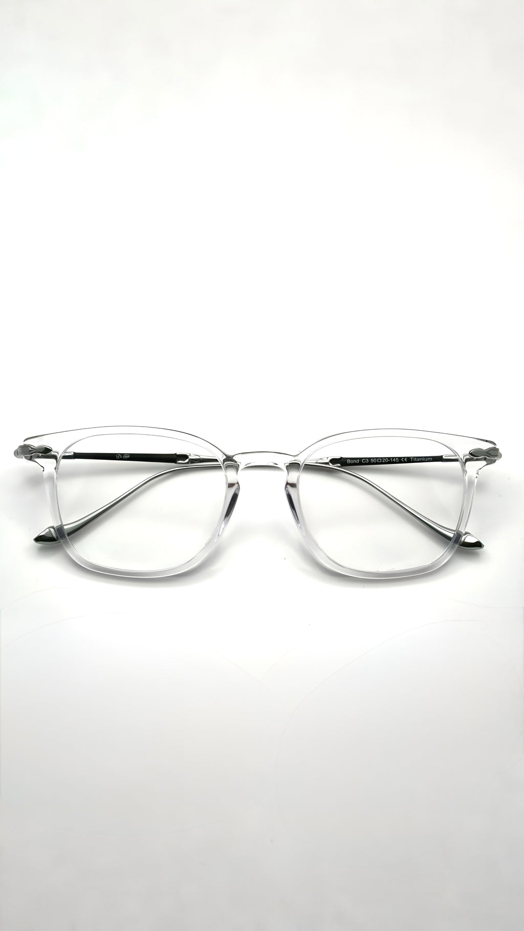Di Capo Bond Clear - premium titanium blue light glasses