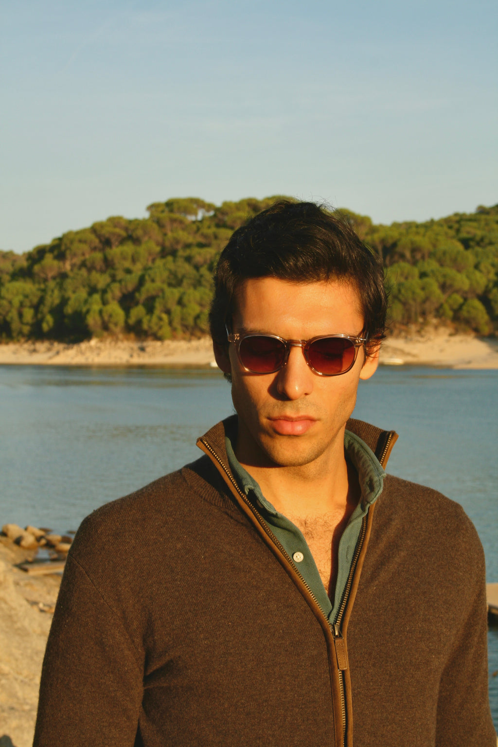 Di Capo Ampat sunglasses - Green acetate frame detail