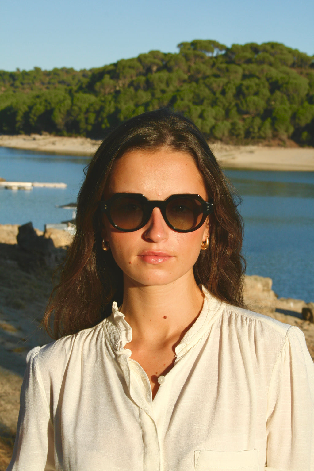 Di Capo Atitlan sunglasses - Forest Green acetate frame detail