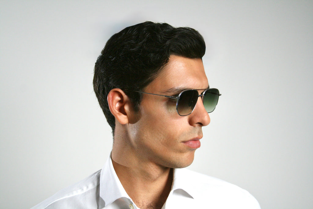 Montana Silver Green titanium frame - Di Capo screen glasses