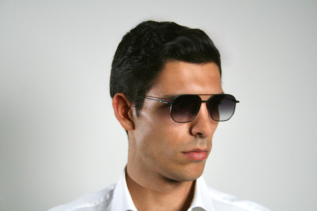 Di Capo Montana sunglasses - Black acetate frame detail