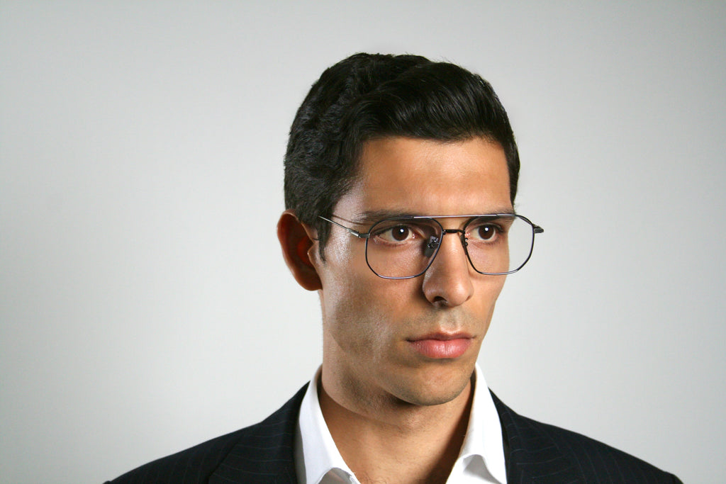 Montana blue light glasses in Silver - Di Capo eyewear