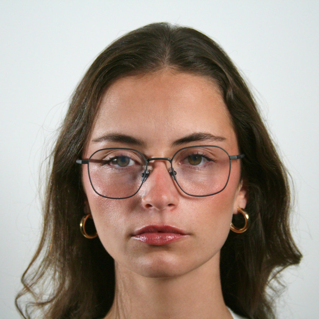 Di Capo Shelby blue light glasses - Silver titanium frame