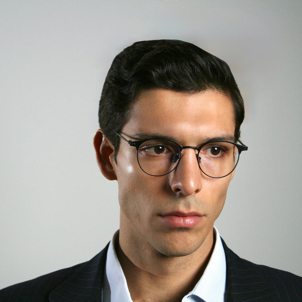 Di Capo Gatsby blue light glasses - Silver titanium frame