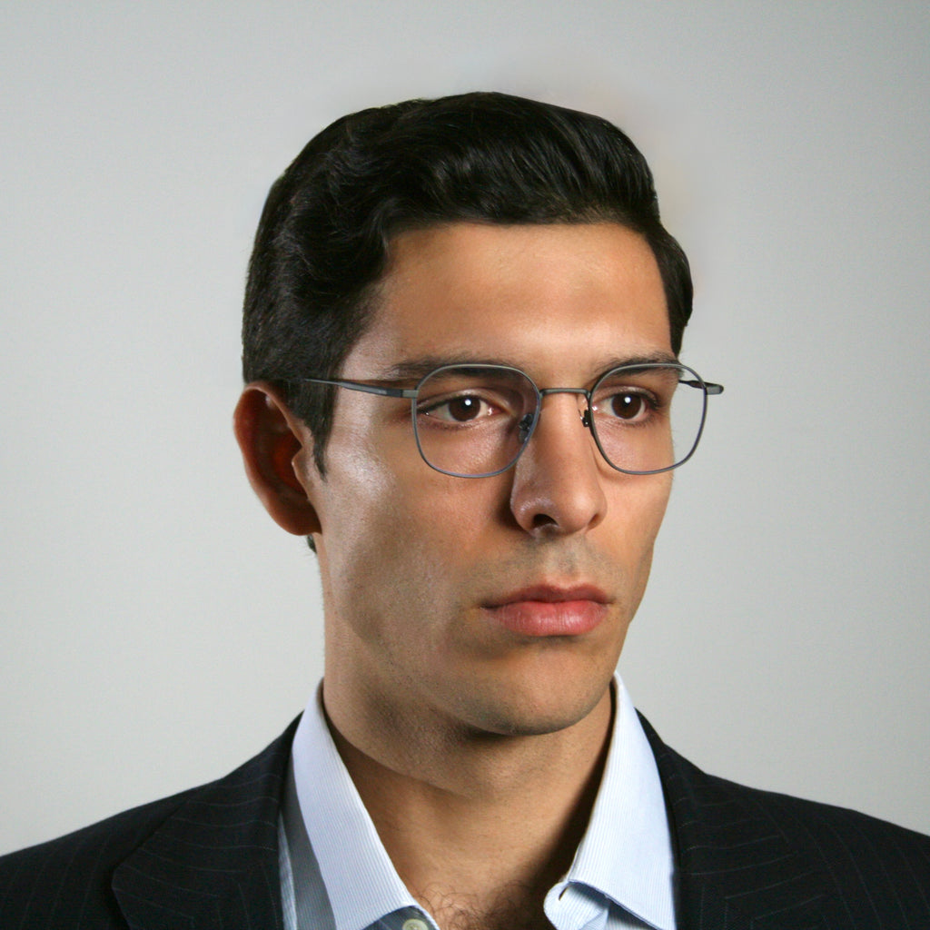 Di Capo Shelby Silver blue light glasses - titanium frame