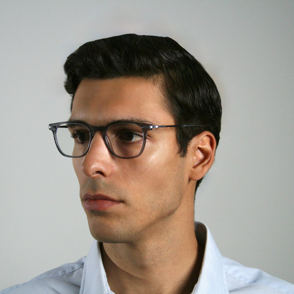 Di Capo Bond blue light glasses - Clear titanium frame