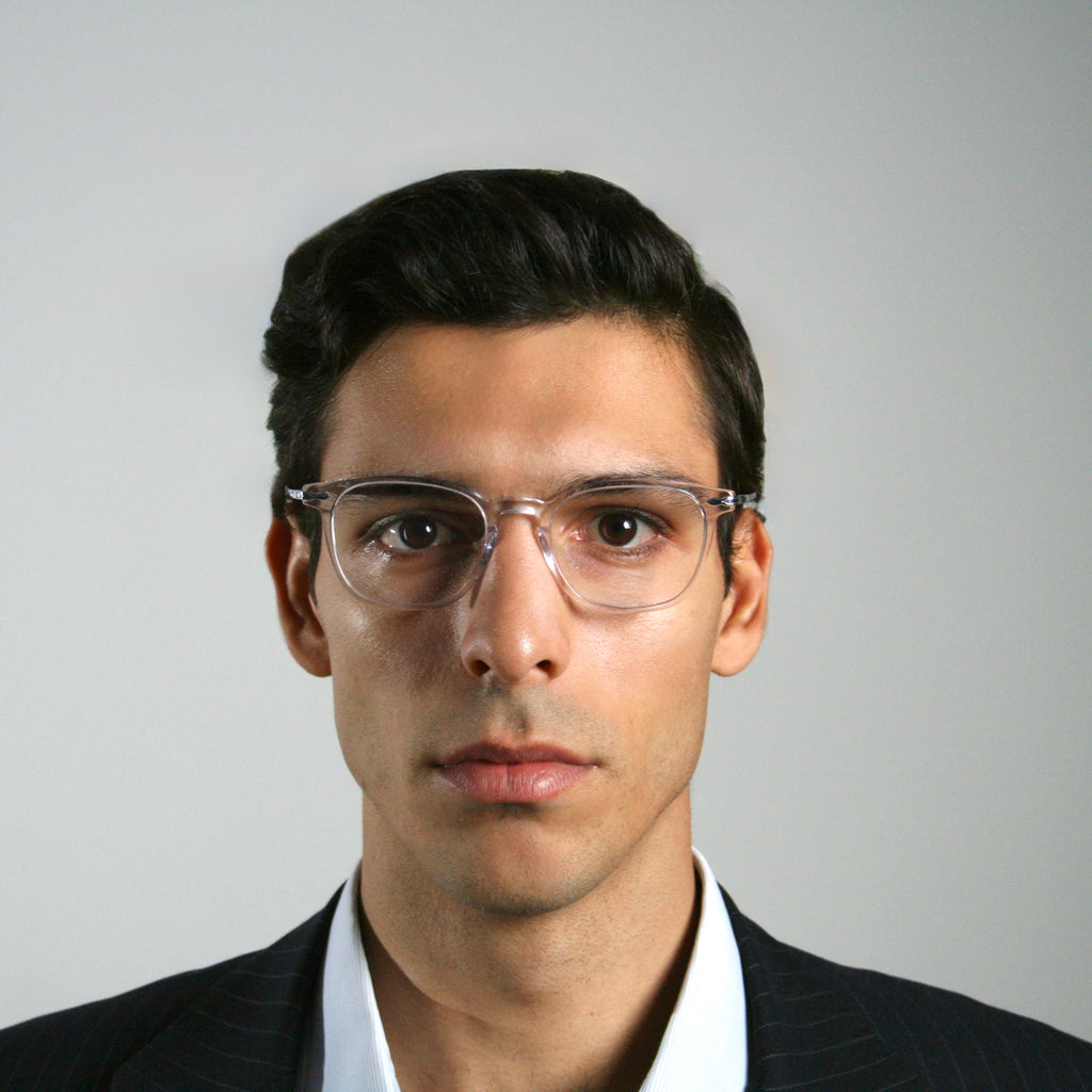 Bond by Di Capo - Clear titanium blue light glasses