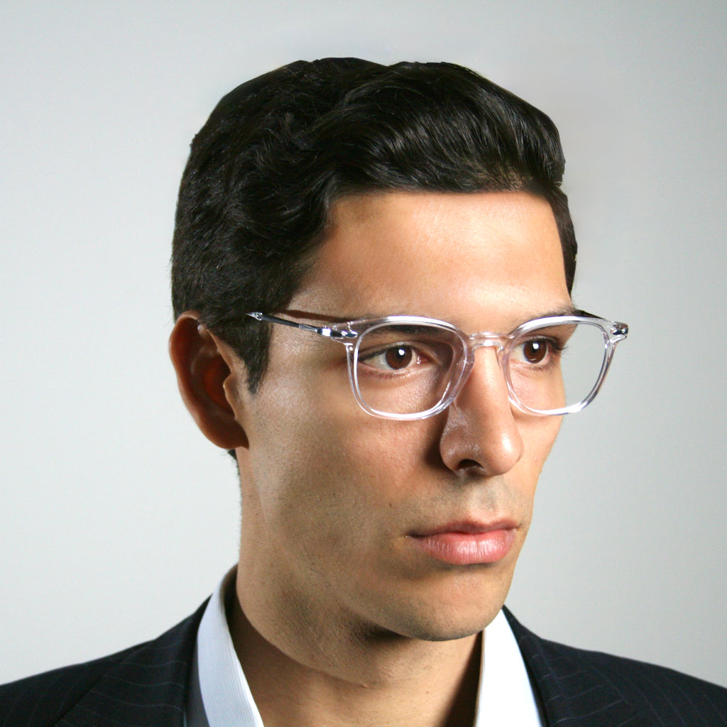 Di Capo Bond blue light glasses - Clear titanium frame
