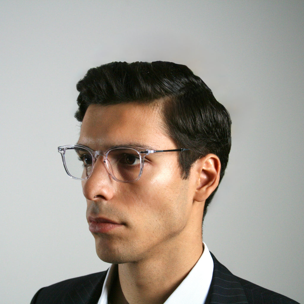 Di Capo Bond Clear - premium titanium blue light glasses