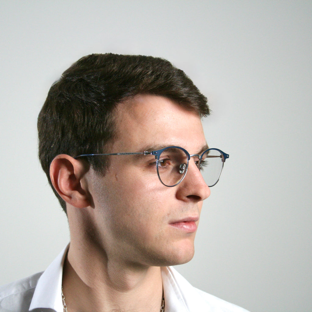 Di Capo Gatsby Grey - premium titanium blue light glasses