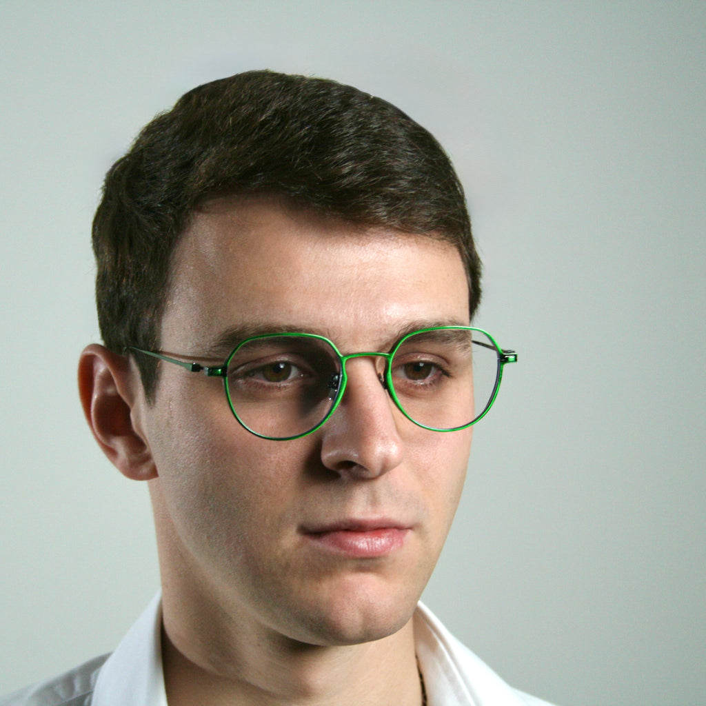 Vesper by Di Capo - Clear titanium blue light glasses
