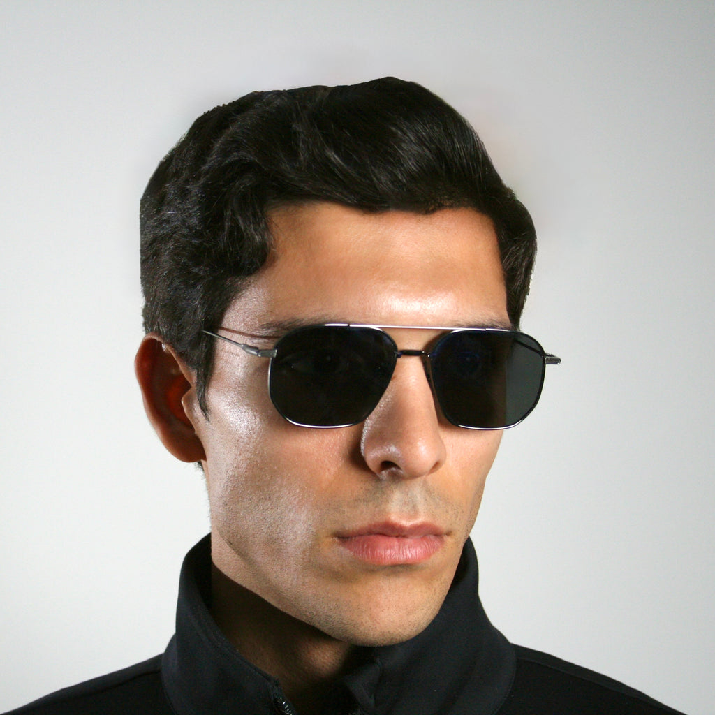 Di Capo Montana - Silver Green titanium blue light glasses