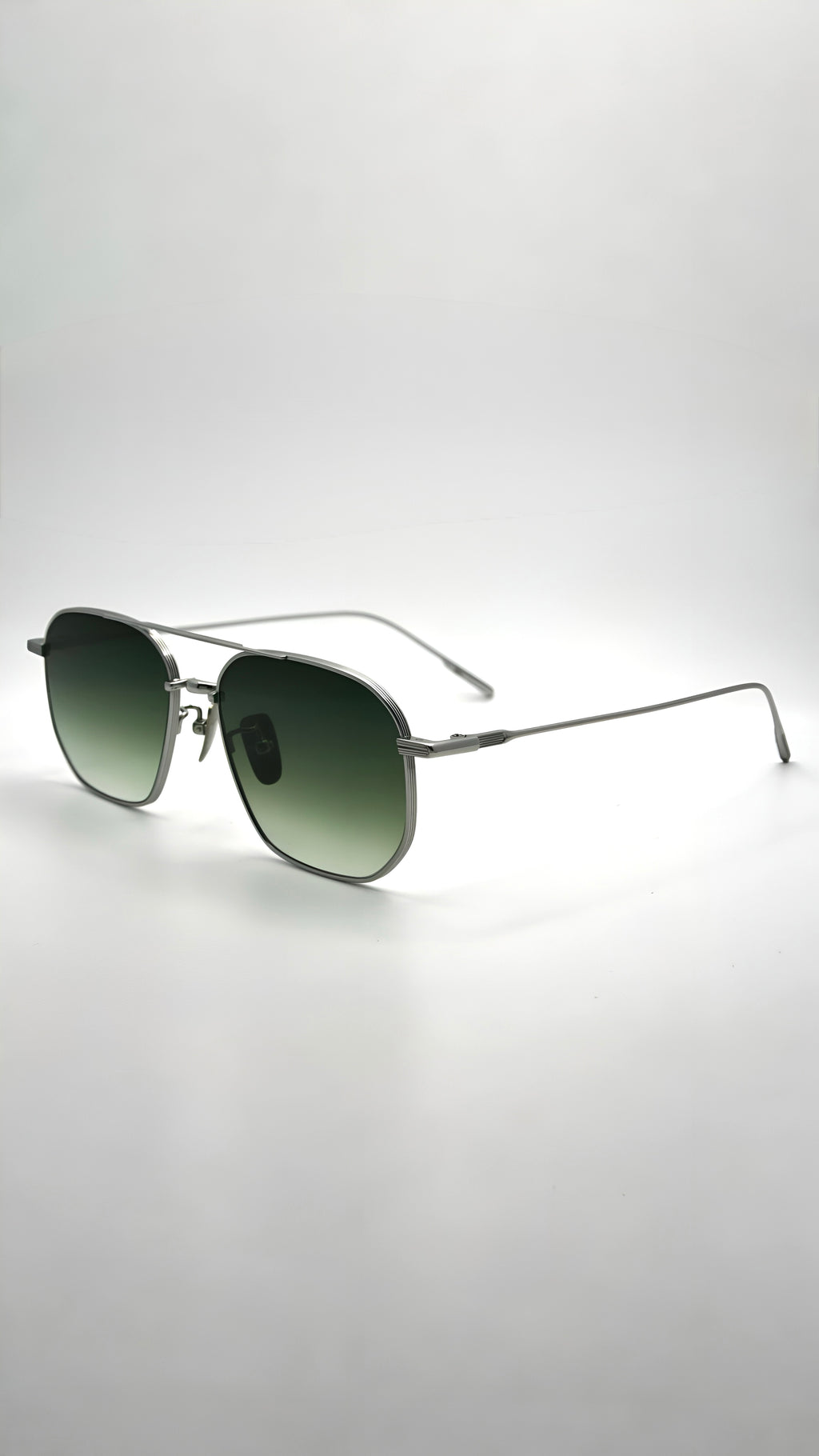 Di Capo Montana Silver Green blue light glasses - titanium frame