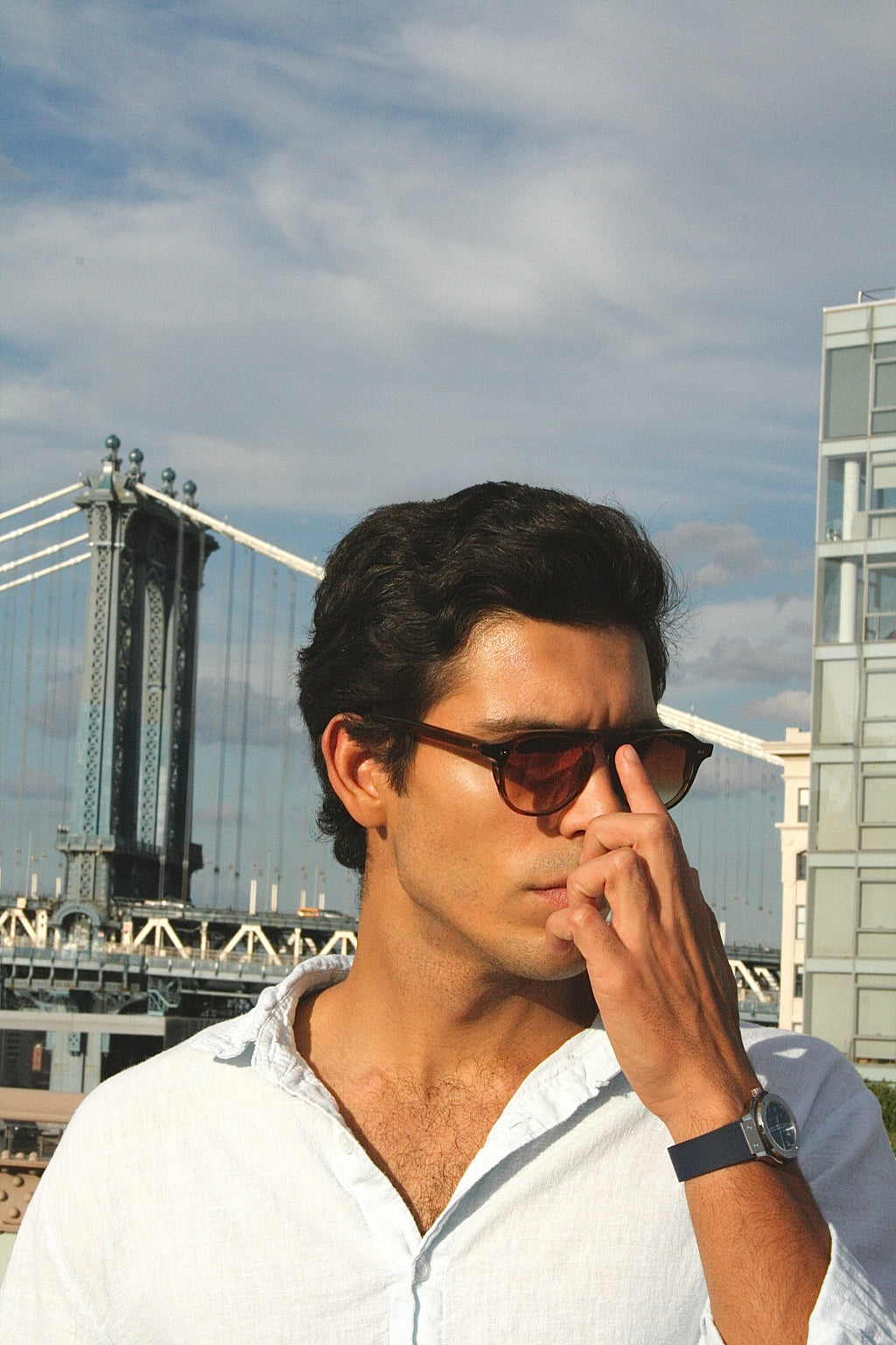 Di Capo Siargao sunglasses - Blue acetate frame detail