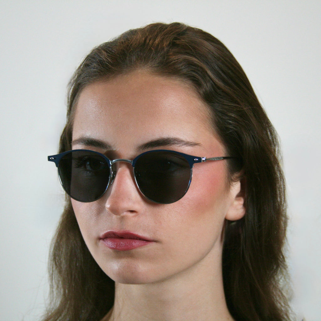 Di Capo Gatsby blue light glasses - Blue titanium frame