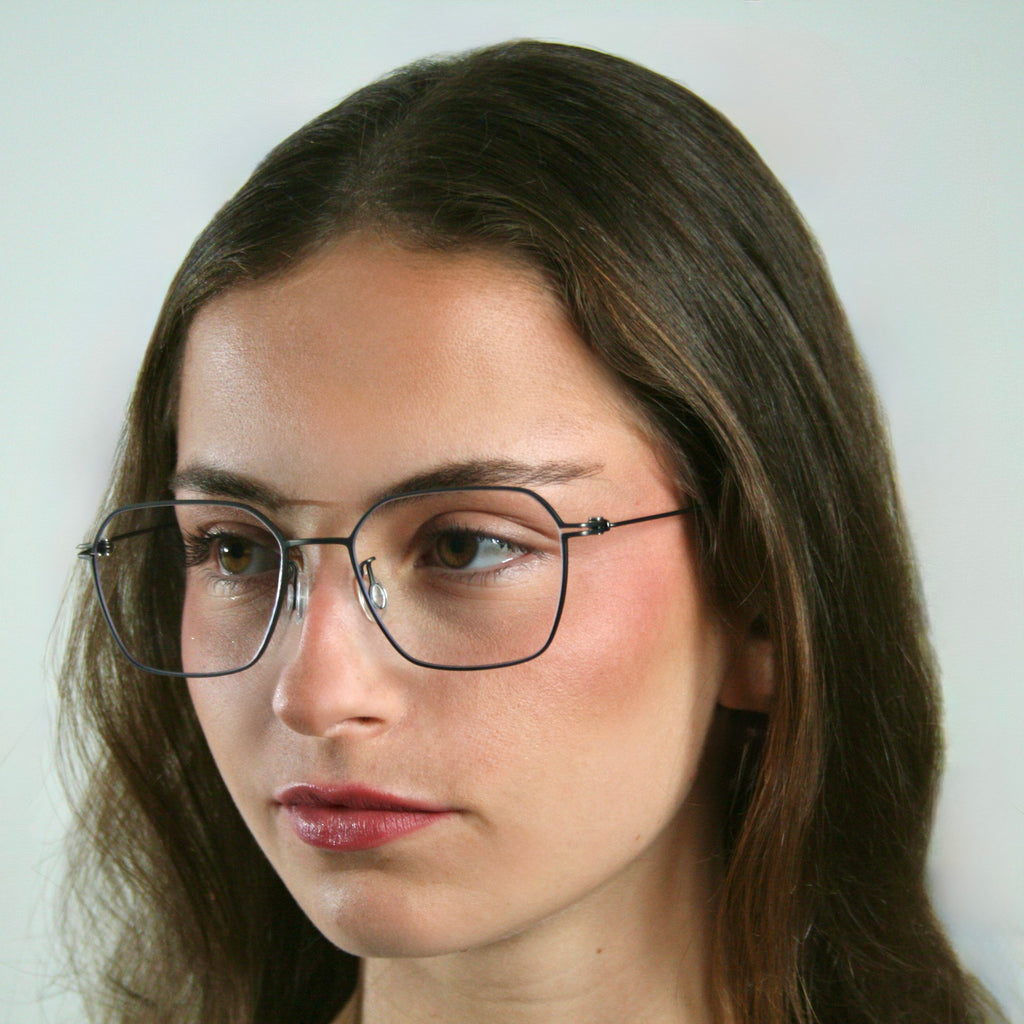 Di Capo Gekko blue light glasses - Silver titanium frame