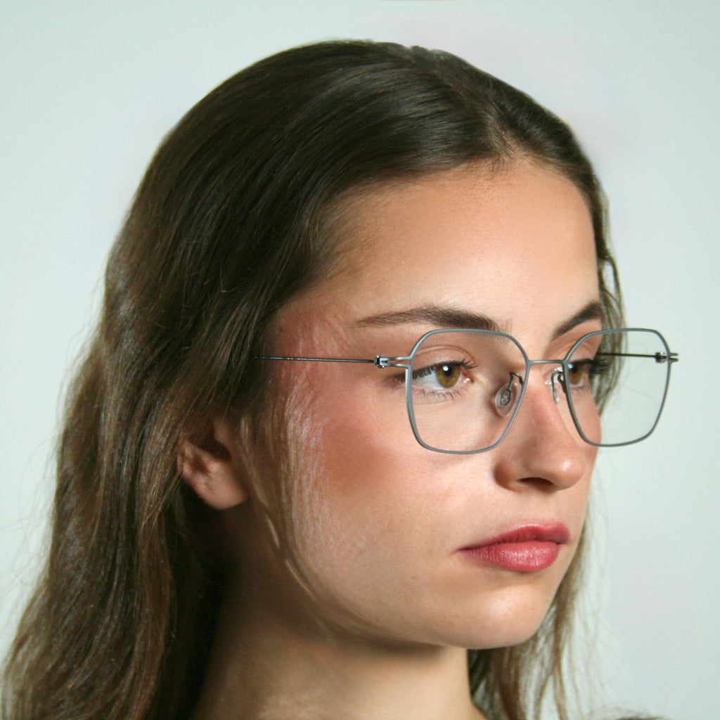 Di Capo Gekko blue light glasses - Silver titanium frame