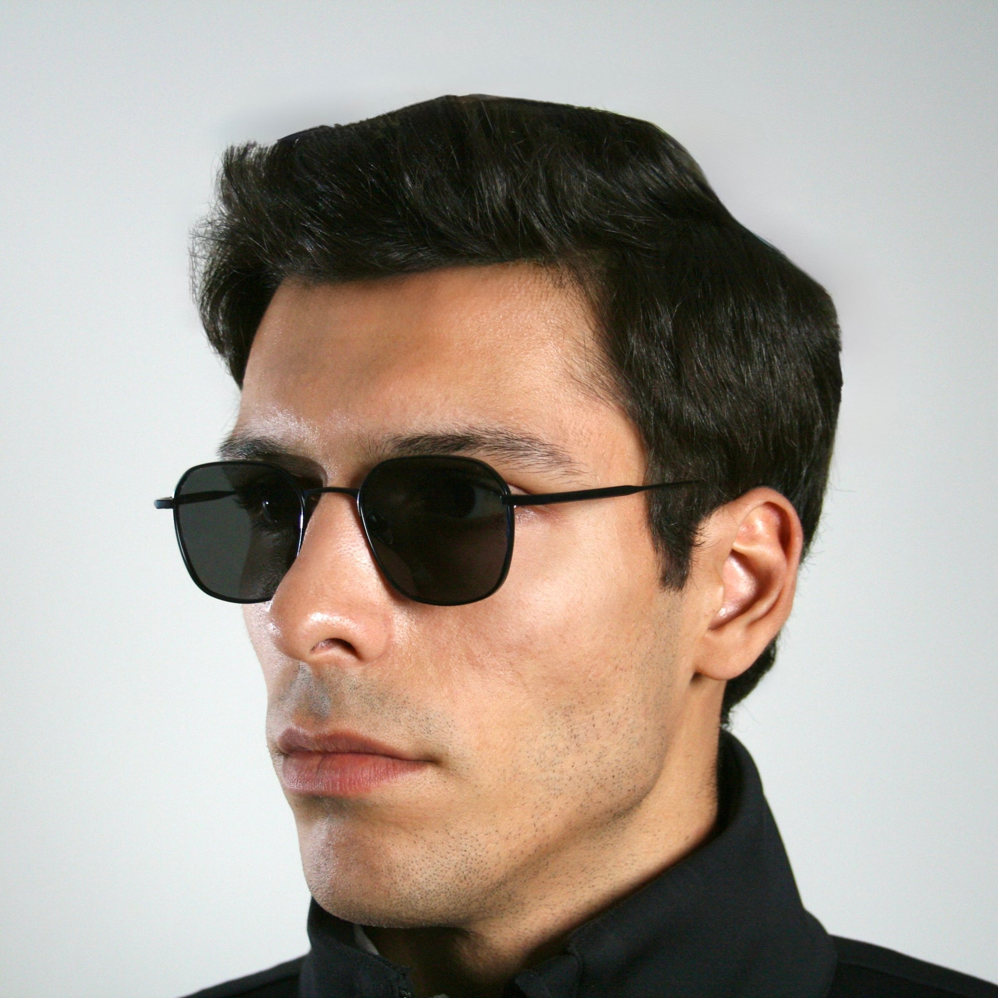 Di Capo Shelby - Black titanium blue light glasses