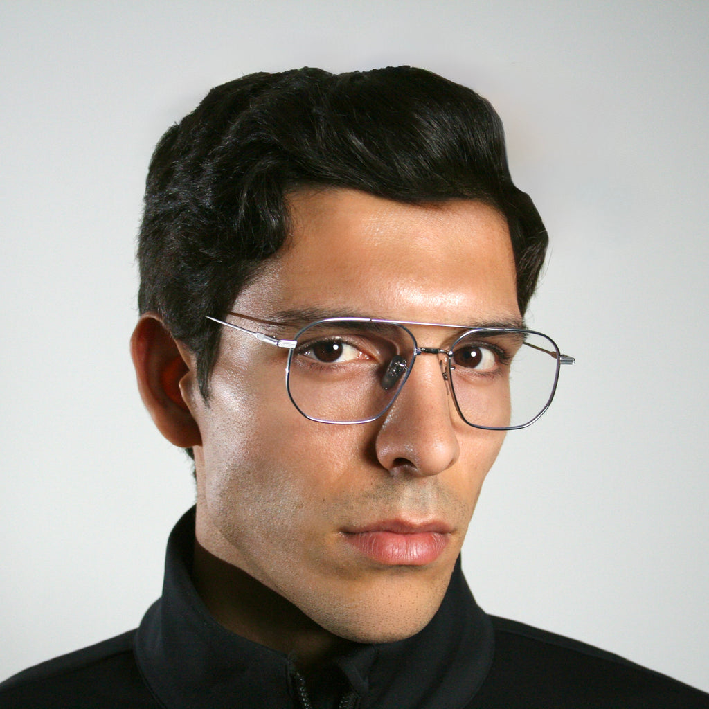 Di Capo Montana Silver blue light glasses - titanium frame