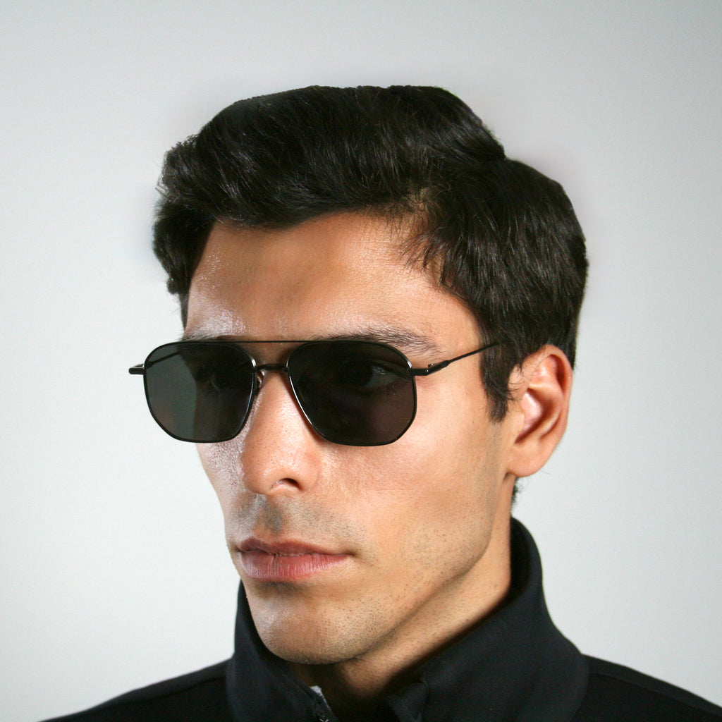 Montana blue light glasses in Silver Green - Di Capo eyewear