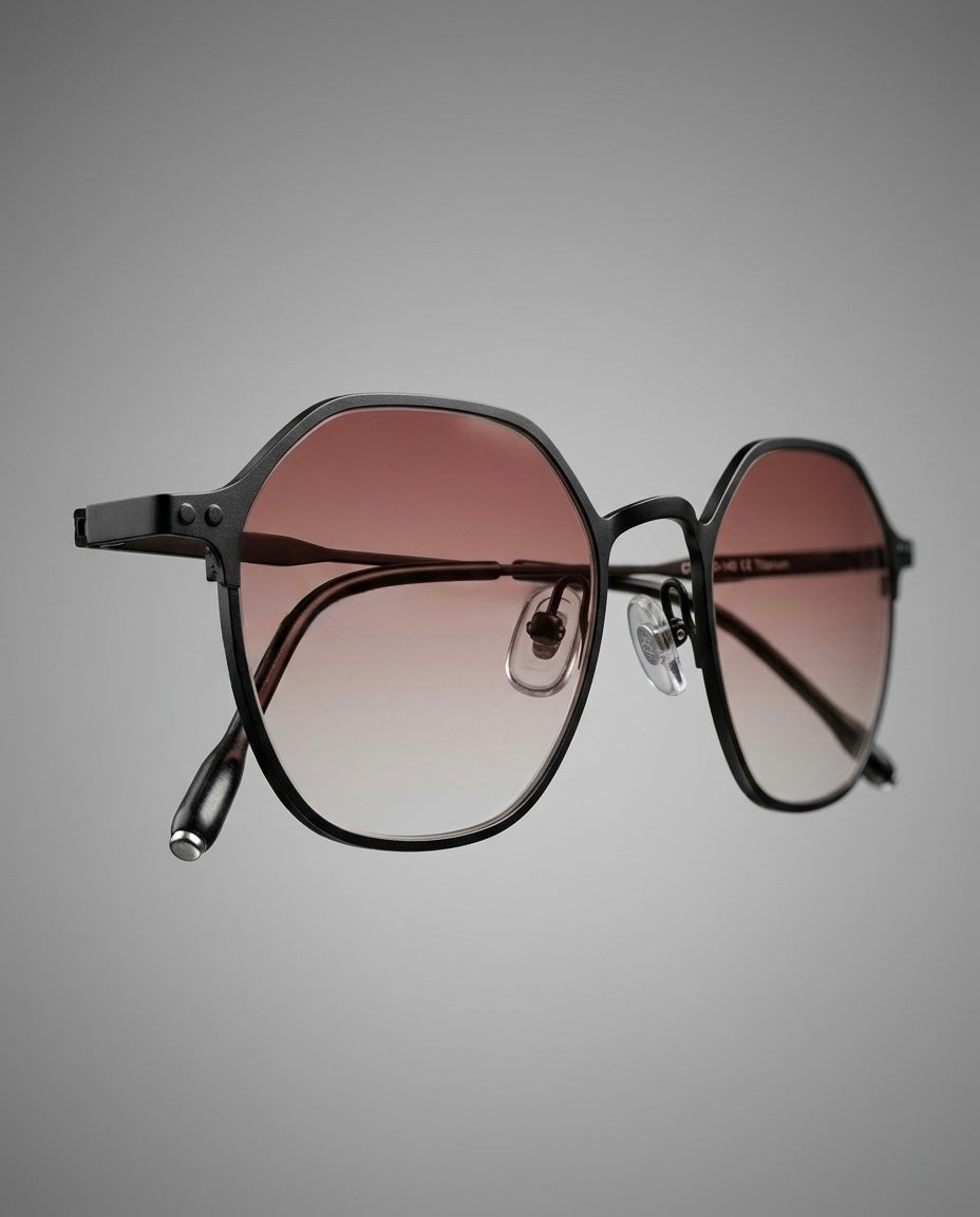 Di Capo Belfort - Black titanium blue light glasses