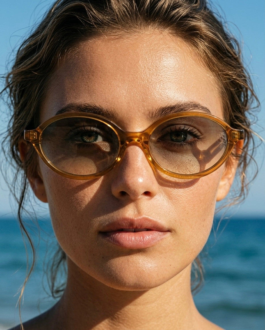 Nusa by Di Capo - Brown acetate blue light glasses